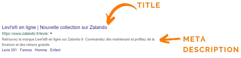 Exemple balise title et meta