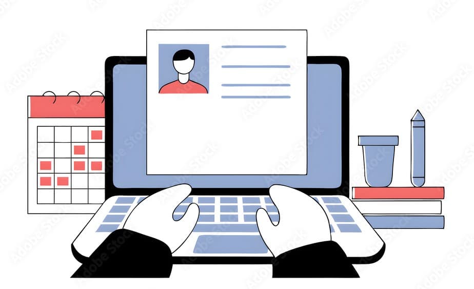 Illustration d'un formulaire de contact