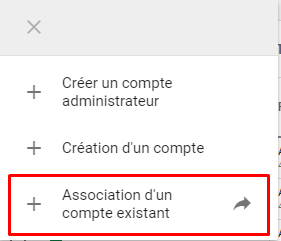 association d'un compte exitant google ads