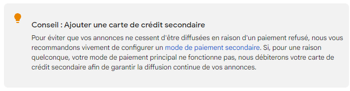 conseil google carte secondaire