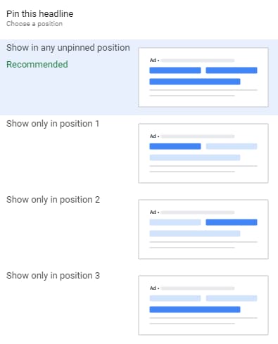 Comment épingler vos éléments sur les annonces responsives