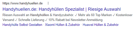 Beispiel einer guten Meta Description