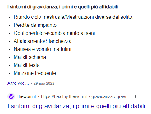 Featured-Snippet-in-un-elenco-puntato