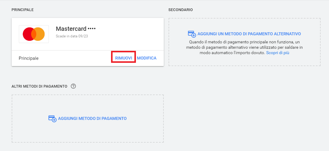 informazioni pagamento di google ads