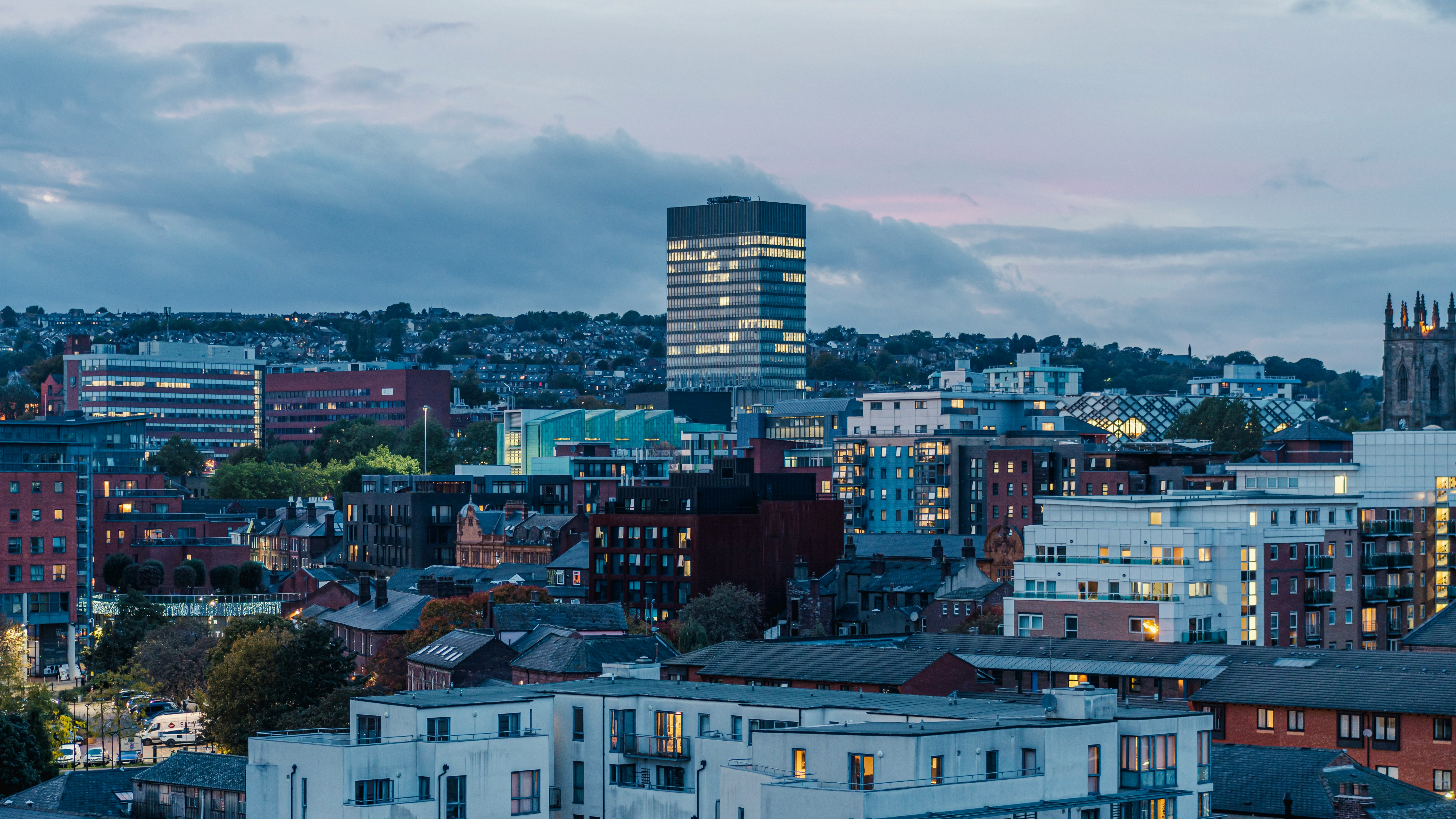 Sheffield at night
