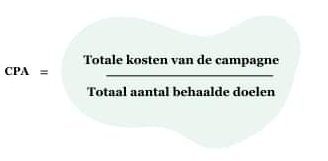 formule voor CPA (cost per aquisition) berekenen